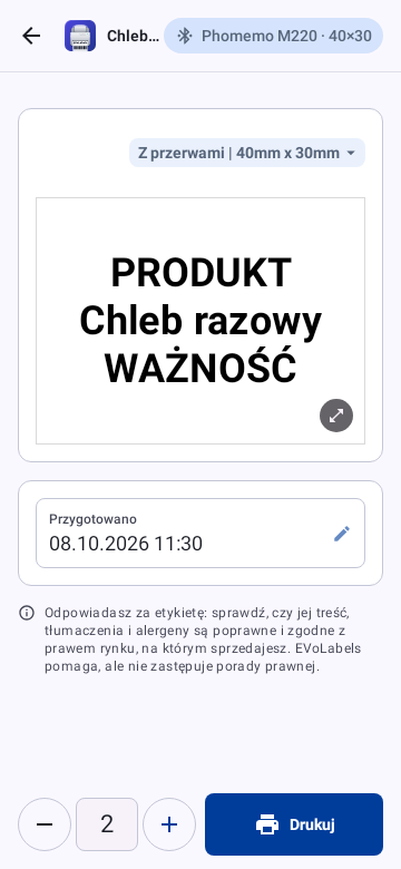 Label preview before printing