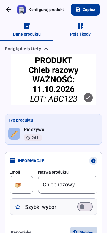 Product editor